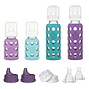 4 Bottle Baby Starter Set Mint/Lavender/Kale/Grape & Caps