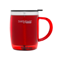 450ml Stainless Steel Inner, Plastic Outer Desk Mug - Red